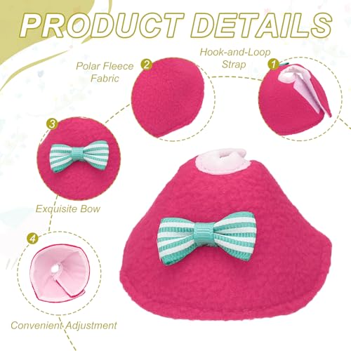 Bird Collars, Bird Cone Collar Protective Recovery Cones, Soft Adjustable Anti-Bite Feather Neck Protector (Pink, XS, 3 Pcs), Intended for Budgie/Cockatiel/Lovebirds - color: Pink, size: XS