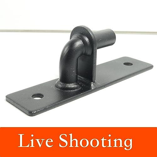 Wall Mount 4 Pack Gate Hinge Black, Sturdy Fence Post Chain Link Hinges with 5/8 Pin - color: Black（4）