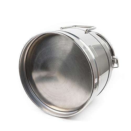 3Gal Stainless Steel Milk Can 12L, Dairy Pot with Sealed Lid 304 Heavy Duty Bucket GDAE10 Liquid Storage Canister Oil Barrel Pail Jug Wine Tea Beer for Home Bar Kitchen Industry