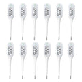 8 Second Basal Thermometer for Adults & Kids, Accurate & Safe, Pack of 12 | Fever Alarm and Memory Recall, Oral, Ovulation or Underarm Use - size: 12 Pack
