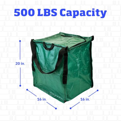 DURASACK 22-Gallon Zipper Top Heavy Duty Storage Tote Bags, Single, Green | Rugged Woven Polypropylene Moving Bag, Reusable Self-Standing Design, Holds up to 500 Pounds - color: Green, size: Medium