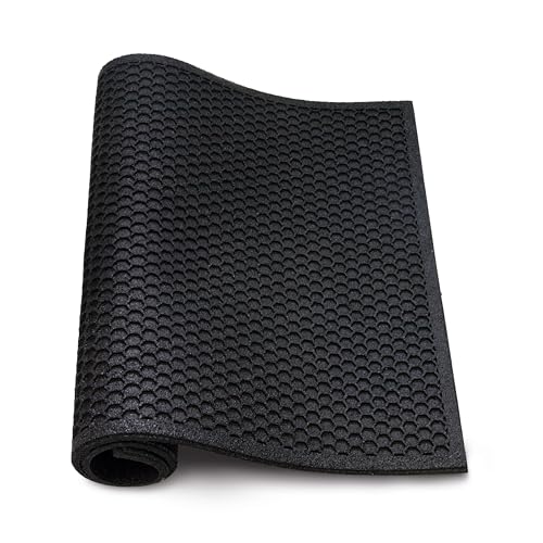 Mohawk Home Indoor Outdoor 1' 6" x 2' 6" Heavy Duty Rubber Floor Mat Anti Slip Restaurant Kitchen for Garage Garden Industrial Pool Entrance Bar Wet Area - size: 1'6" x 2'6" (Rectangular)
