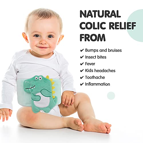 Hilph 2 Pack Hilph Baby Colic Gas Upset Stomach Relief, Heated Tummy Wrap | for Newborns, Infants and Fussy, Belly Relief, Soothing Warmth, 2 Gel Packs Included, Baby Heating Pad Swaddling Belt