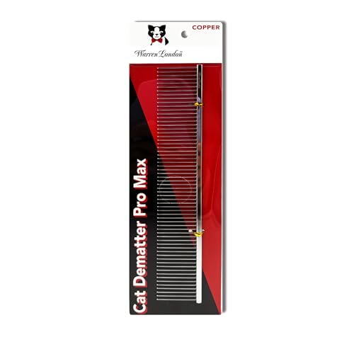 Warren London Cat DeMatter Pro Max 9-Inch Copper Grooming Comb - style: Cat Dematting Pro Max