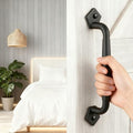 12 Inch Rustic Barn Door Handles, for DIY Sliding Barn Door | Round Solid Metal Material, Easy Install Heavy Duty Design Barn Door Pull, for Gate, Shed, Garage