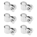 M METERXITY 6-Pack Brace Bands Chain Link Fence Parts, 5/8 Inch Galvanized Steel Chain Link Brace Band with Bolts and Nuts for Fence/Gate/Posts/Rust-Resistant [Silver] - size: 5/8"