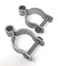 Pressed Steel Chain Link Fence Frame Hinge w/Bolt - (2 Sets Pack) (1-7/8") - size: 1-7/8 Inch