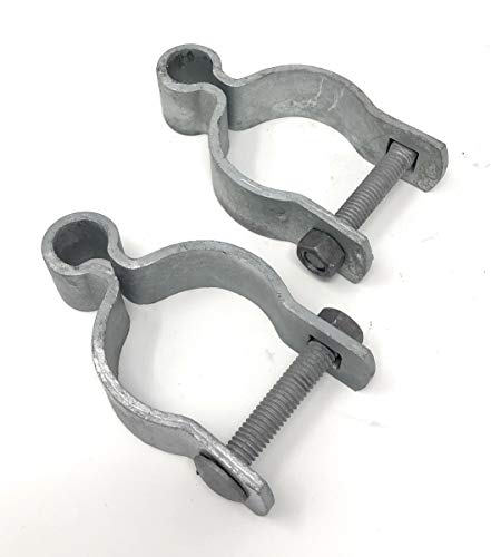 Pressed Steel Chain Link Fence Frame Hinge w/Bolt - (2 Sets Pack) (1-7/8") - size: 1-7/8 Inch