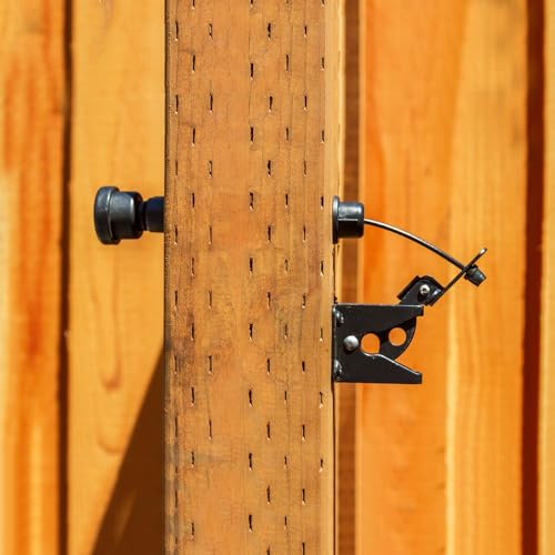 GH Gate Latch Complete Outdoor gate Latch for Wooden Gates operates from/on Both Sides of Fence Patented Dual Sided Operation. Wooden Fence Latch Vinyl Gate Latch Metal Fence Latch Universal fit