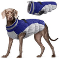 Dog Coat for Large Dogs, Fleece Dog Winter Jacket with Harness | Puppy Cold Weather Coats Reflective Pet Puffer Vest with Zipper Water-Resistant Warm Dogs Snowsuit Windproof Blue L - color: Blue, size: L(chest:24in)