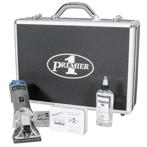 Premier 1 4000c Clipper Package | Permanent magnet motor — more torque, less heat. Includes fine blade set, locking case, oil & manual. 110V.