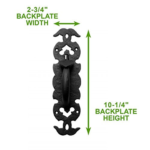 Renovators Supply Manufacturing Black Iron Thumb Gate Latch Rustic Antique Design Fence Door Lock with Hardware