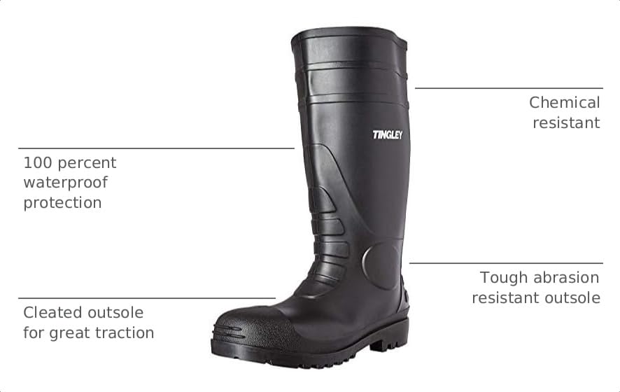TINGLEY 31151 Economy SZ11 Kneed Boot for Agriculture - size: 9, style: G1 Plain Toe