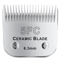 5FC# Detachable Pet Dog Grooming Clipper Ceramic Blade,Compatible with Andis Size 5FC Cut Length 1/4”(6.3mm),Compatible with andis/wahl/Oster Dog Clippers 1PCS - color: Silvery-7