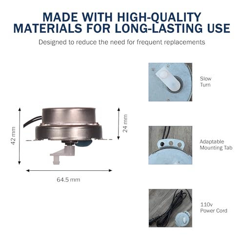 Replacement Egg Turner Motor for Little Giant and HovaBator Egg Turners