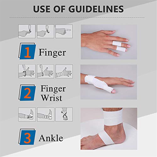 Self Adherent Cohesive Bandages Wrap 12 Count 2" x 5 Yards, Medical Tape, Adhesive Flexible Breathable First Aid Non Woven Rolls, Stretch Athletic, Ankle Sprains & Swelling Sports - color: White, size: 12 Count (Pack of 1)