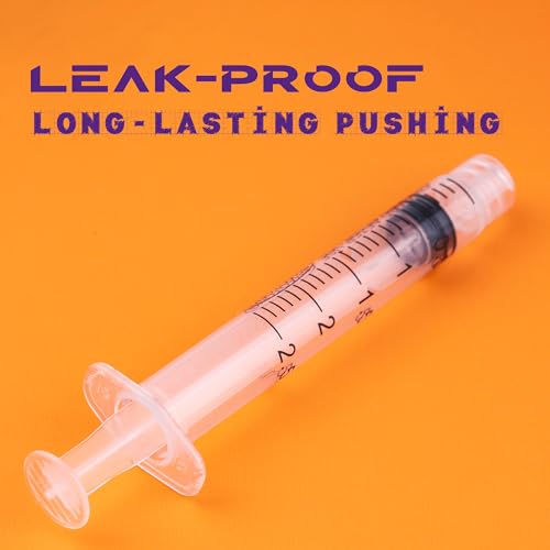 2.5ml Syringes with 25G 1 Inch Needles Luer Lock Disposable Syringe for Liquids, Individually Wrapped, Pack of 100 - size: 2.5ML-25G 1"