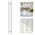 Ranbo 71" Door Pull Handle, 1.2mm 304 Stainless Steel, Brushed Nickel | 59-1/16" Hole Spacing, Fits 1/4"–3/4" Glass Doors and 1-3/8"–2-3/16" Wood Doors, for Entry, Commercial and Storefront Door - size: 71 inches/1.5 inches Cross Section Diameter