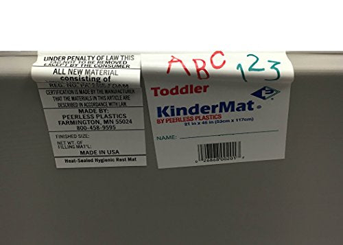Toddler KinderMat Rest Mat with Pillow, 3/4 Inch Thickness, 8-mil Vinyl - color: Blue and Grey
