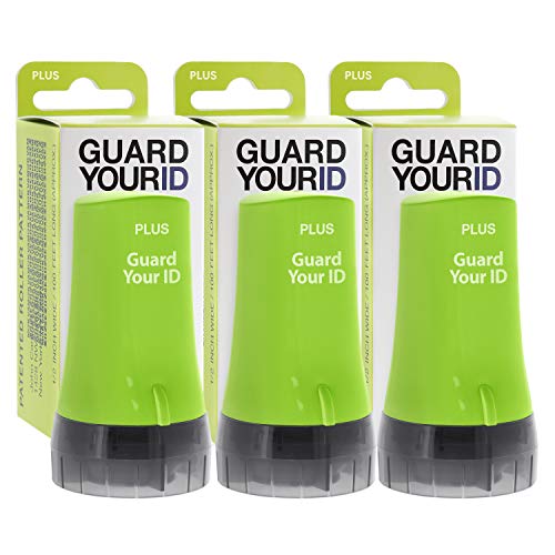Guard Your ID Identity Theft Protection Roller Stamp, 3-Pack for Mail - color: Green, size: Standard 3-Pack