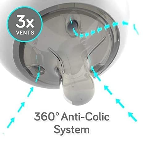 Nanobebe Flexy Silicone Baby Bottle, Anti-Colic, Natural Feel, Non-Collapsing Nipple, Non-Tip Stable Base, Easy to Clean, 3-Pack, White, 9oz - color: White, style: 9 Ounce 3-Pack