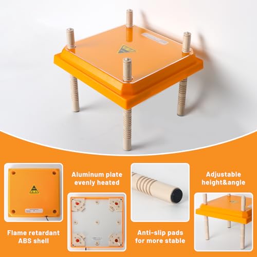 NUGRIART Brooder Heater for Chicks, 10" x 10" for 15 Chicks Heating Plate with Adjustable Height and Angle 15W Chicken Brooder Warm Like Mother Hen