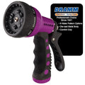Dramm Revolver Heavy Duty Metal Garden Hose Nozzle – 9 Spray Patterns, High Pressure Jet, Thumb-Control Flow, Ergonomic Grip – Berry - color: Berry, size: No Size (Single), style: 9-Pattern Revolver