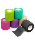 FriCARE Self Adhesive Bandage Wrap, Medical Tape in First Aid Kit | Elastic Cohesive Bandages for Sports/Vet/Wrist Ankle Wounds, 2 Inches X 5 Yards, Latex-free 6 Rolls, Royal Garnet - color: Royal Garnet
