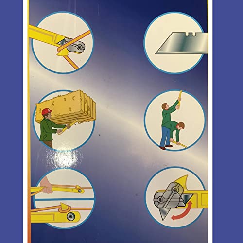 Hay Knife, 29" Hayknife and 20 Blades, Net Wrap & Baling Twine Cutter, Open Big Hay Bale Tool, Cutting Round Hay Net, Cut Mesh, Hay String, Livestock Farmer Knife for Horse Cow Goat Cattle Farm