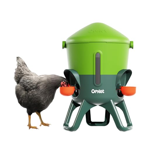 Omlet Insulated Chicken Waterer, 1.5 Gallon | Stay-Clean Automatic Water Dispenser for Chickens | BPA-Free | Anti-Roost Domed Lid | Includes 3 Cups & Nipples | Eglu Green - color: Eglu Green, size: 1.5 Gallon