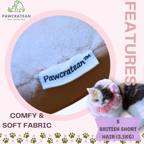 Adjustable Comfy Flower Style Elizabeth Collar for Cats Puppies Soft Recovery Cone Pet Protective Neck Collar (Pink, Small) - color: Pink, size: Small