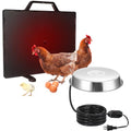 VIHOSE 2 Pcs Chicken Coop Heater 1 PC Radiant Heat Panel with Adjustable Temp 77 to 200℉ 1 PC Stainless Steel Poultry Chicken Waterer Heater for Winter Heated Base Radiant Warmer for Inside Outdoor