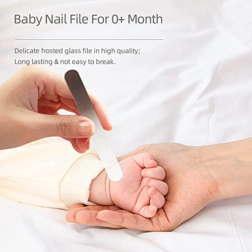 Baby Nail Clippers Set with Cute Case, Infant Fingernail and Toenail File Kit for Newborn Manicure and Pedicure, New Mom Grooming Gift - color: Bronze + Weiß