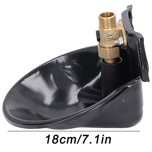 Stainless Steel Sheep Water Bowl with Touch Switch, Drinking Tool Goat Feeders Animal Feeder Automatic Drinking Bowl for Goats and Livestock, 7.1 Inch