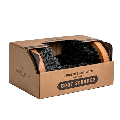 Cobbler's Choice Boot Scraper - Outdoor Shoe Scrubber Cleaner Brush - Weather Industrial - Heavy Duty