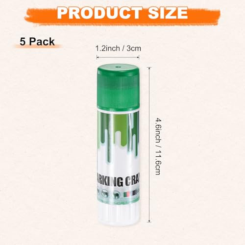 M METERXITY 5-Pack Livestock Marker, 11.6 Cm/4.6 Inches Medium Animal Crayons for Pig/Cattle/Cow/Sheep Supplies, Farming Livestock Marking Crayons [Green] - color: Green