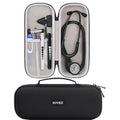 BOVKE Stethoscope Case for 3M Littmann Classic III Monitoring, Lightweight II S.E, Cardiology IV Diagnostic Stethoscopes - Extra Room fits Pen Light Scissors Pulse Oximeter Nurse Accessories, Black | Lightweight II S.E/ MDF Acoustica Stethoscopes Hard Bag