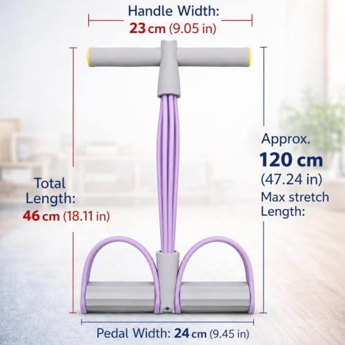 New 6-Tube Foot Pedal Puller Resistance Bands with Handle for Exercise | Multifunction Tension Rope, Elastic Yoga Pedal Puller for Home Fitness and Body Stretching
