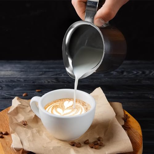 6 Pack 2oz Stainless Steel Bell Creamer Pitcher Mini Cup Espresso Container | Mengbaobao Milk Coffee Cream Container Server Cup - size: 2oz x6
