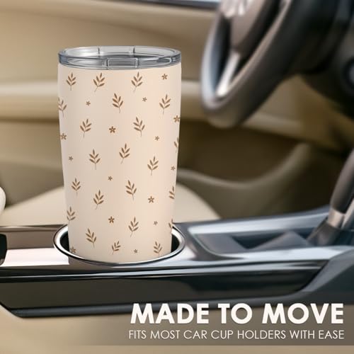 SANDJEST Botanical Tumbler 20oz, Stainless Steel Travel Cup with Lid, Insulated Coffee Mug, Botanical Gifts for Women Girls Friends Sisters on Birthday Christmas - color: Botanical 1
