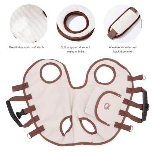 Adjustable Pet Sling Carrier - Breathable Oxford Shoulder Strap Harness, Portable Travel Support with 59-Inch Leash for Small Medium Dogs Cats (Small)