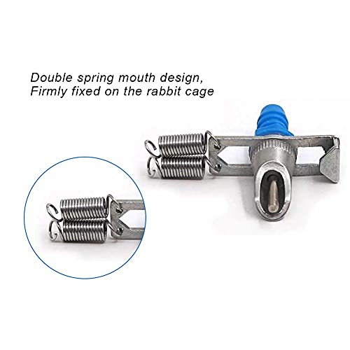 Automatic Rabbit Nipple Drinker with Double Springs 30Sets Guinea Pig Watering System Poultry Rats Rodent Bunny Drinkers(Blue) - color: Blue-double springs