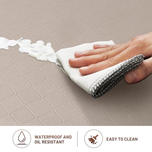 HappyTrends Kitchen Floor Mat - 4/5 Inch Thick Anti-Fatigue Kitchen Rug | Waterproof Non-Slip Kitchen Mats and Rugs Heavy Duty Ergonomic Comfort Rug for Kitchen,Office,Sink,Laundry