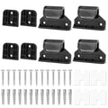 2 Sets Baby Retractable Gate Replacement Parts, Baby Door Extension Fittings Hardware Kit Extender Mount with 4 Latch 4 Bracket 1 Set of Screws & Four Adhesive Sheet for Safety Door Installation