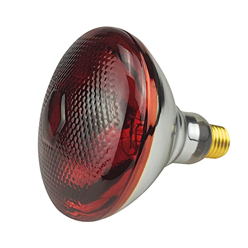 2 Pack 125W Red Heat Lamp Infrared Bulbs,PAR38 Flood Light Glass Lamp Bulb for Food Service, Brooder Bulb, Chicks, Pet, Bathroom, Light Therapy Use E26 Base. - size: STD-125W
