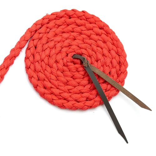 Jeffers Equine Braided Mule Tape Halter with 10' Detachable Lead Rope Set for Horses, 14 to 18 Hands - Stylish Design with Adjustable Poll Strap, Easy to Use Western Tack - Red - color: Red