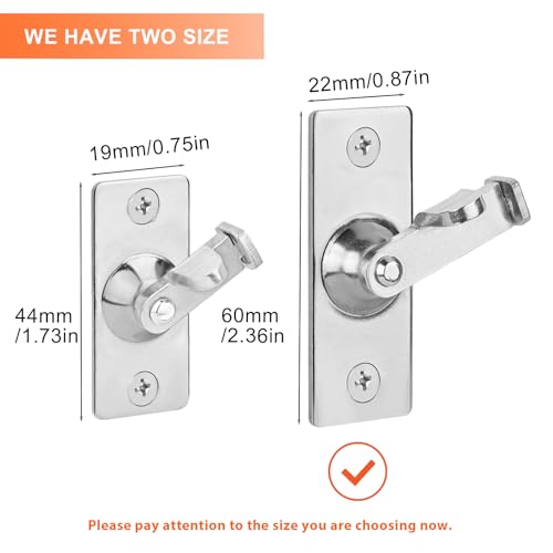 2 Pack Screen Door Latch 90 Degree, 2.36 x 0.87 Inches Gate Latch Sliding Screen Door Lock Barn Door Latch, Silver - color: Silver-90° Only, size: Large-2 Pack