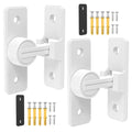 90° Heavy Duty Zinc Alloy Barn Door Lock White 2 Pack | Security Sliding Door Latch for Barn, Garden, Bathroom, Fence, Shed，With Screws & Washers - color: White-2 Pcs