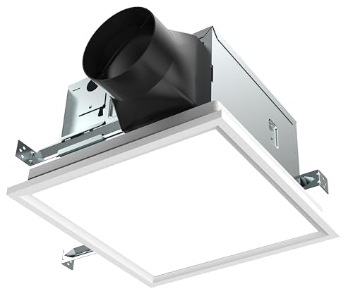 KAZE APPLIANCE SNP100L9 Bathroom Ventilation Exhaust Extractor Fan | 100 CFM, 0.8 Sone, Energy Star Certified, Dimmable 4000K LED, No Attic Access Required - size: 100 CFM, 0.8 Sone, LED Light