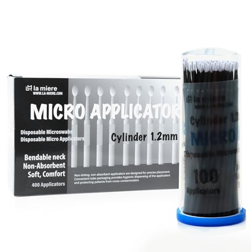 1mm Black 400pcs Micro Brush Micro Applicators Brushes Microswabs Cylinder - size: 1.0mm Black